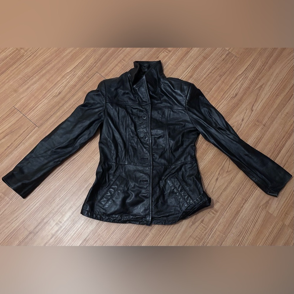 Maxima Black Leather Jacket